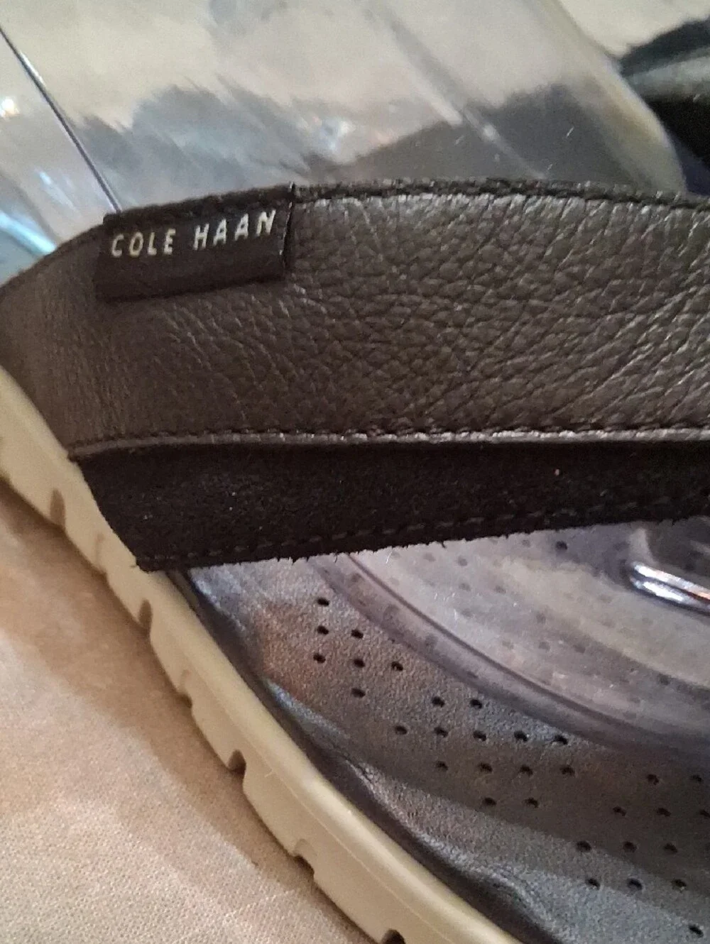 Cole Haan Men’s Dark Brown Leather Thong Sandals